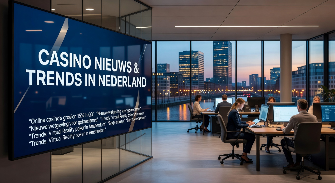 Exterieur van de Stakelogic live casino studio in Eindhoven, met neonverlichting en camera-opstellingen zichtbaar