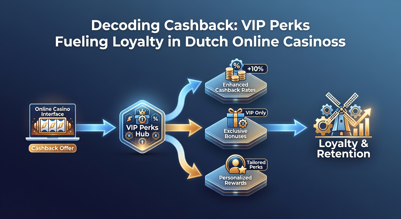 Grafiek met cashback-percentages en VIP-niveaus in een strak ontworpen online casino-interface, symboliserend groeiende spelerloyaliteit