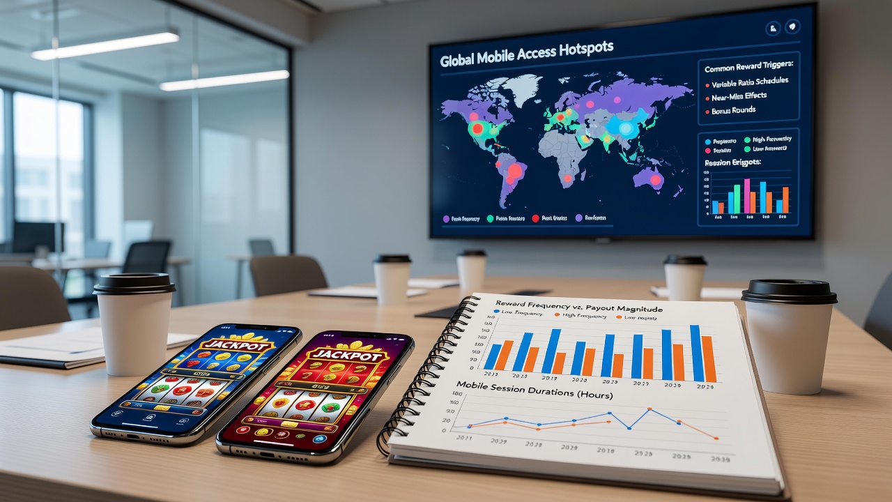 Mobiele apparaten en spelersinteracties met beloningsdashboards in gokapps