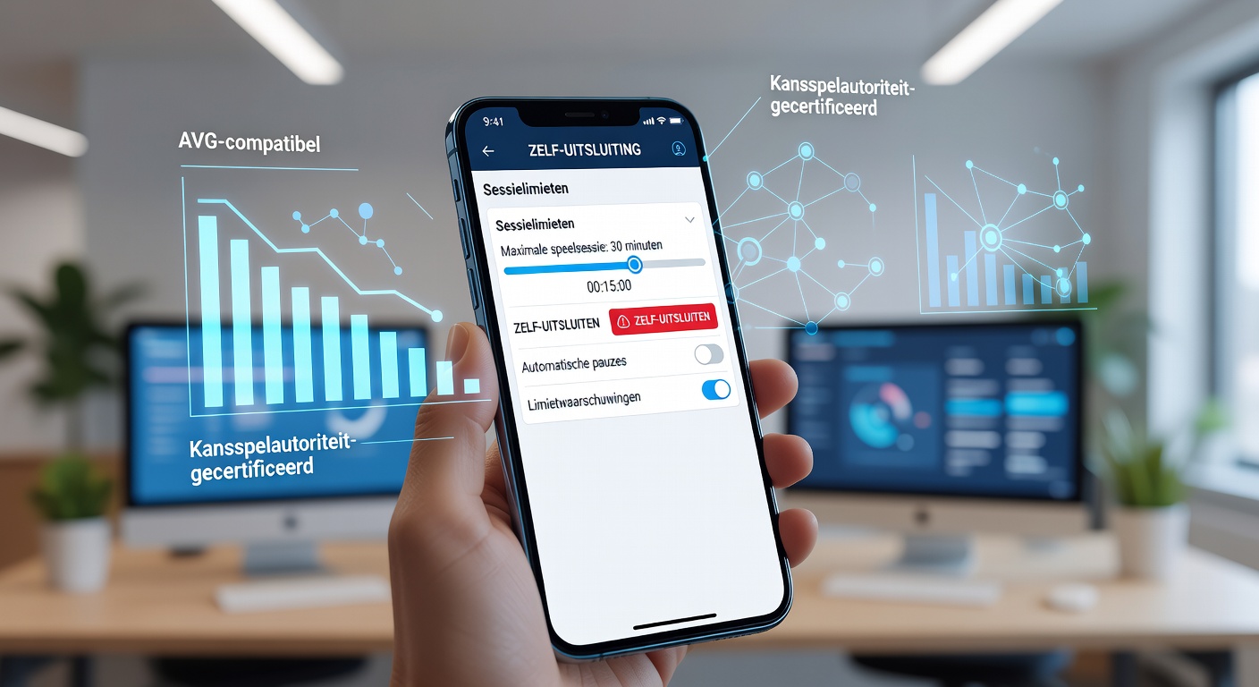 Regtech dashboards die sessielimieten en uitsluitingsopties in mobiele gokapps visualiseren