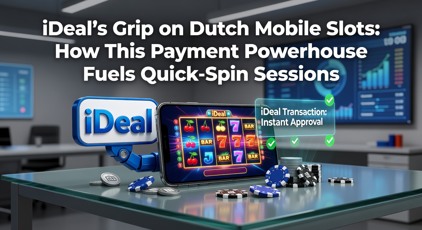 Mobiele telefoon met iDEAL-betaling open voor een slotspel in een Nederlands casino-app