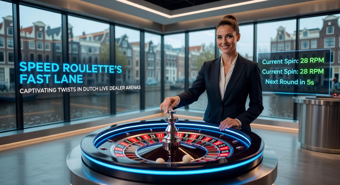 Dynamische Speed Roulette-tafel met live dealer in een Nederlands online casino, waar het wiel razendsnel draait en spelers gespannen toekijken