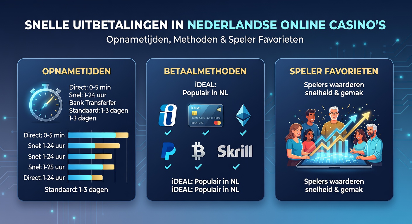 Speler checkt uitbetaling op mobiel bij een Nederlands online casino, met klok die snelle verwerking toont